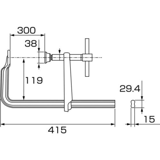 Robtex Heavy Duty Bar 300mm x BH3012A Vise, Handle, 120mm,