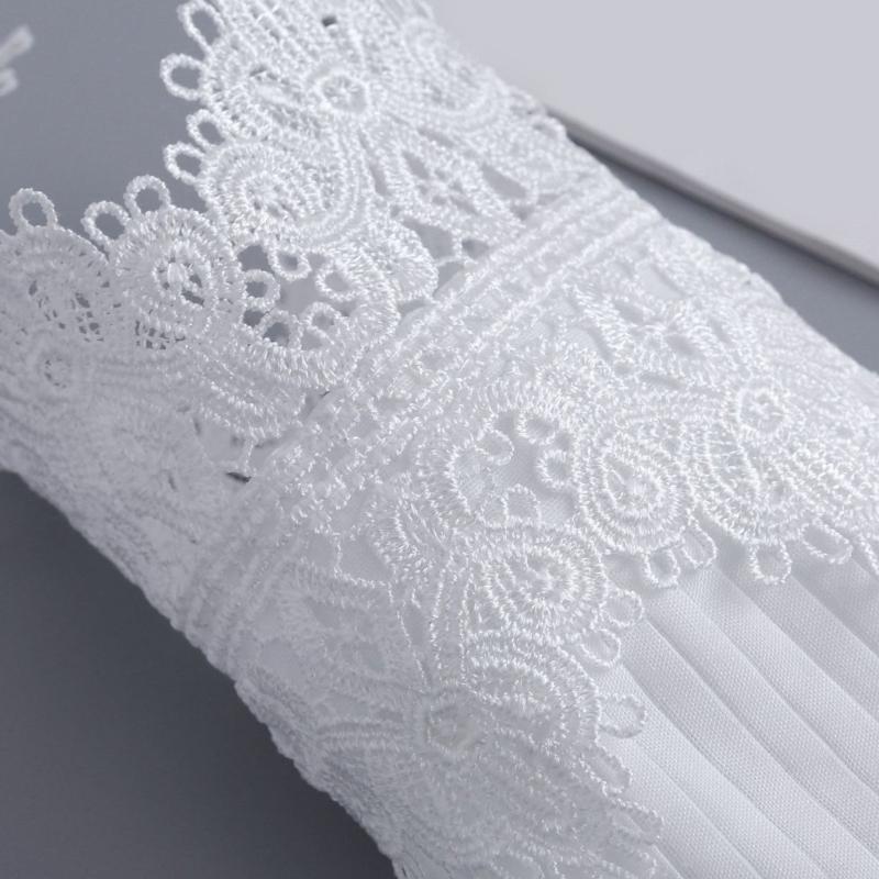 Embroidery Flower Wrist Cuffs Arm Sleeves Ruffled Design Multiuse Armwear Decorative Sleeves For Office Casual Outfit