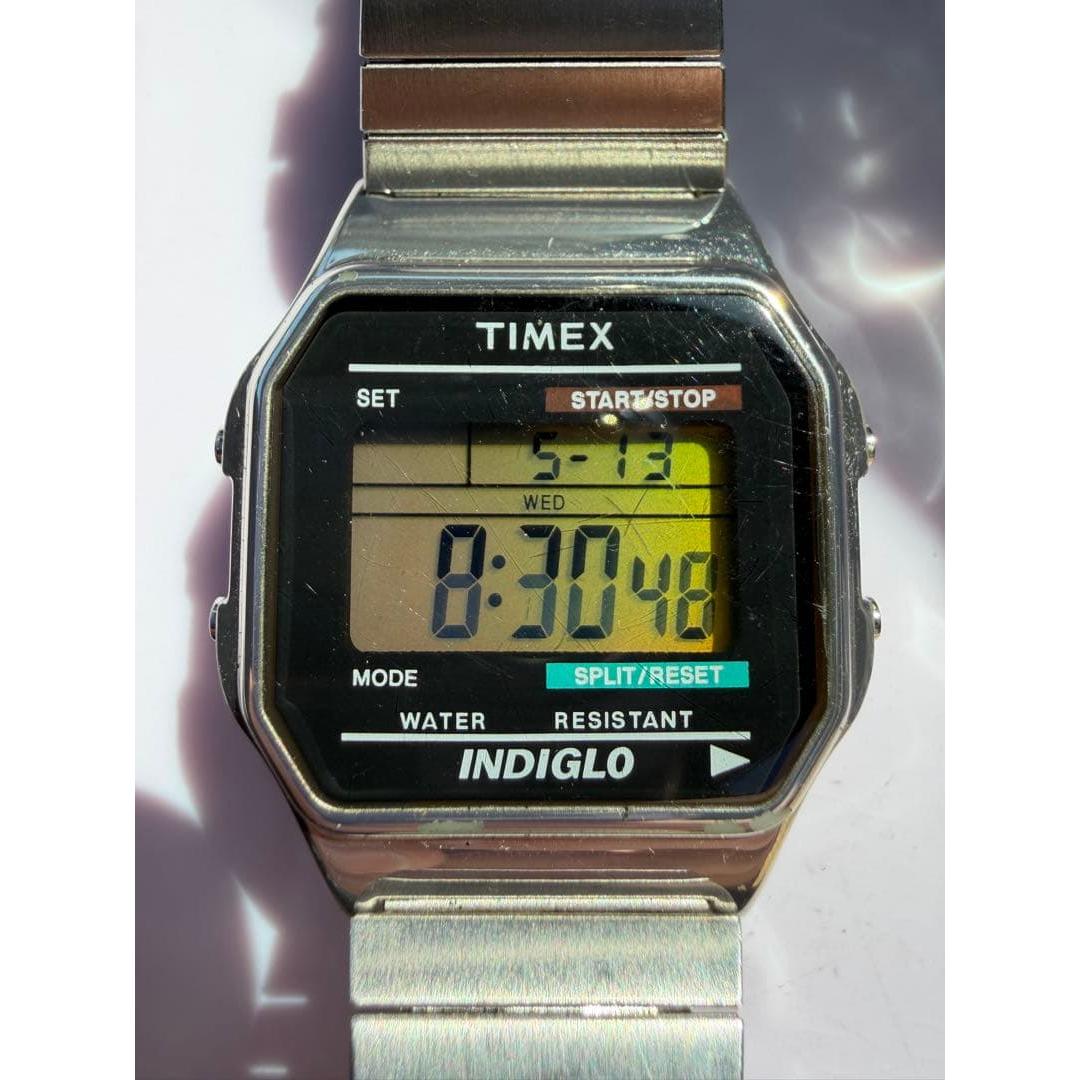 Цифровые часы TIMEX INDIGLO Серебристые T78587
