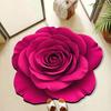 Floor Mat Irregular Shape Quick-Drying Floral Doormat Anti-Slip Backing Easy Maintenance Soft Cozy Rug Bathroom Decor