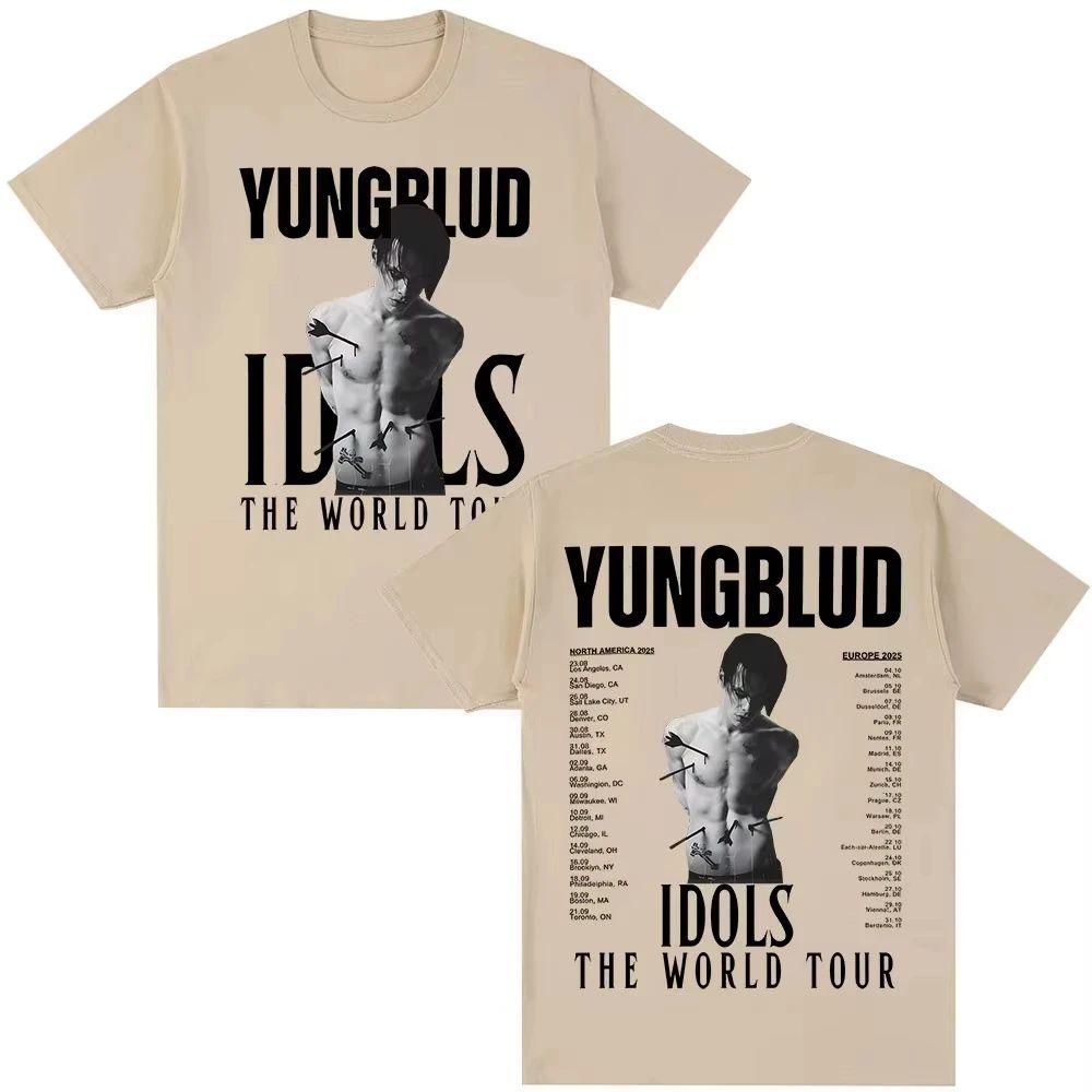 

Y2K Harajuku Tee Yungblud IDOLS The World Tour 2025 T Shirt Hip Hop T-shirts Casual Cotton Oversized T Shirt Streetwear Unisex 4XL
