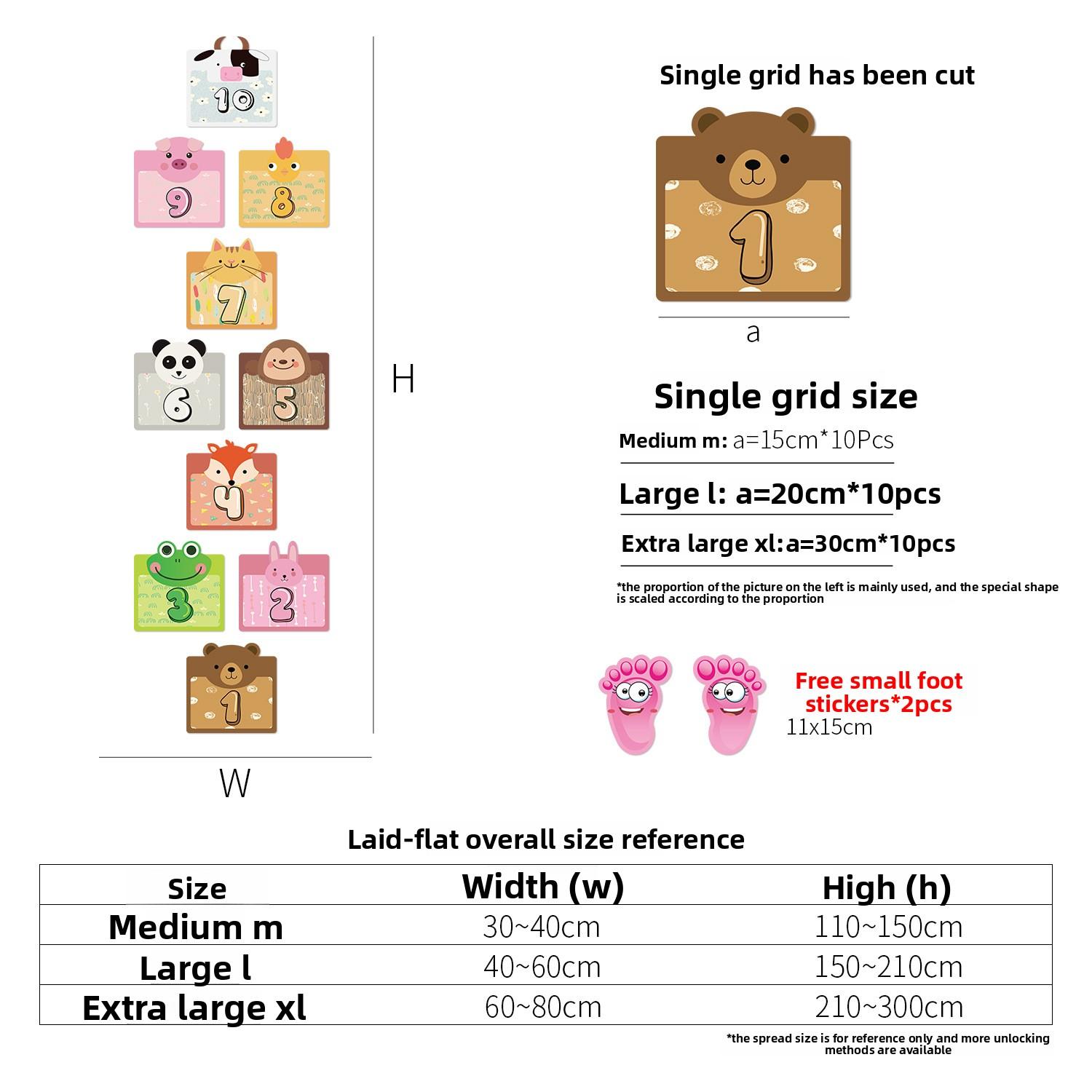 

Hopscotch Environmentally Friendly Sticker Self-Adhesive Waterproof Kindergarten Children S Room Educational Parent-Child Activity Decorative Sticker M M