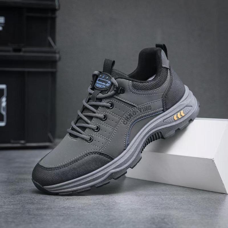 Zapatillas De Deporte 2025 Men Leather Sneakers Outdoor Non-slip Climbing Shoes Man Running Sports Shoes Walking Trekking Shoes