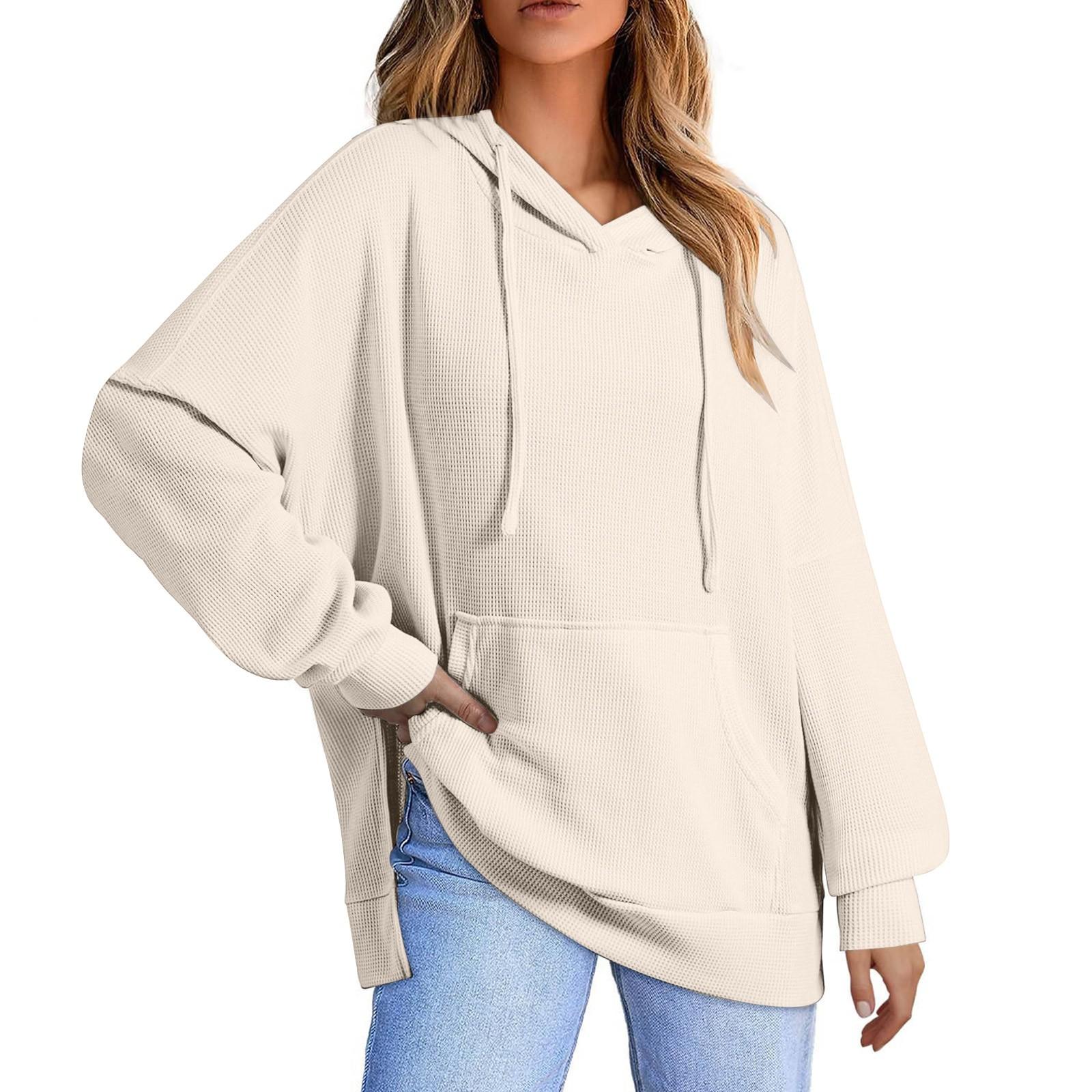 

Женская одежда, осенне-зимний свитер с круглым вырезом и длинными рукавами, большой свободный плюшевый утолщенный свитер, топ XL бежевый