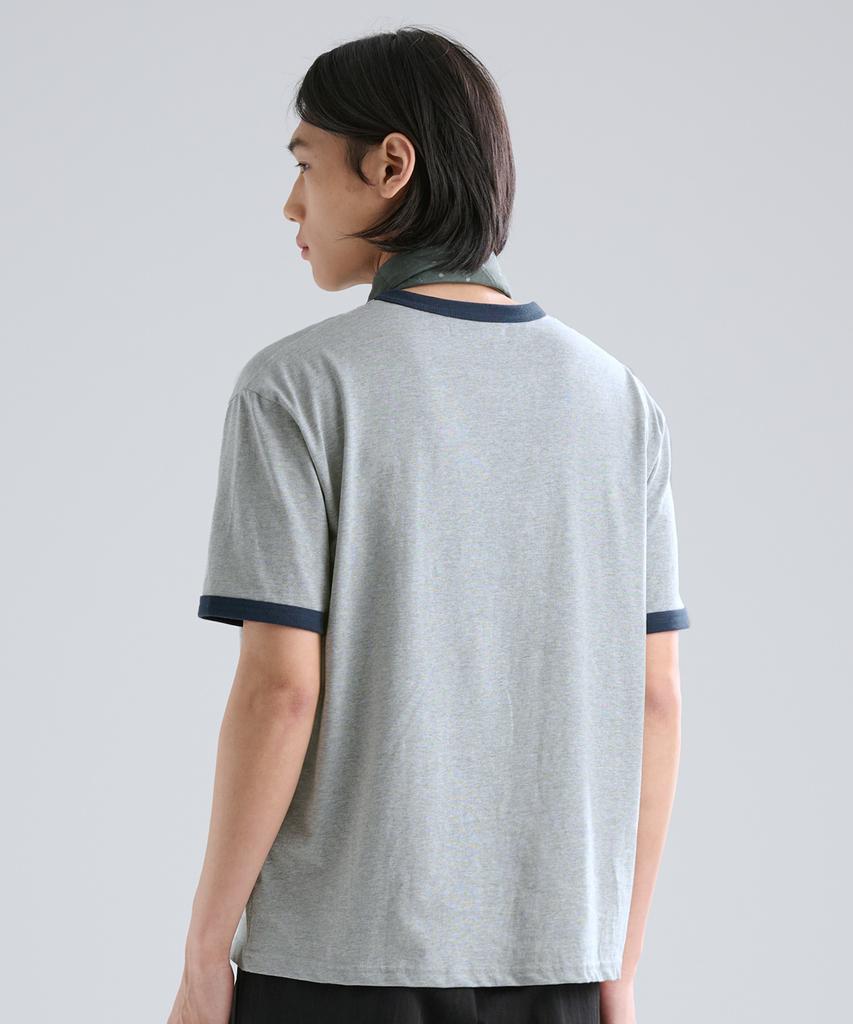 ZPLISH Tl Cotton Ringer Half Tee Grey