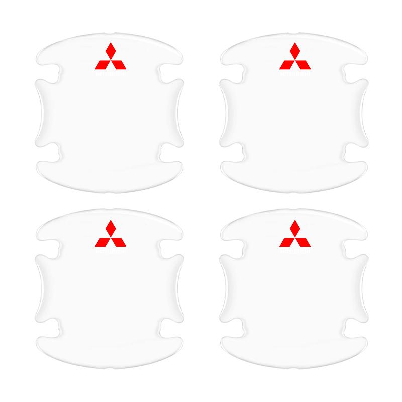 

Auto Door Handle Bowl Anti-Scratch Sticker Car Body Anti-Collision Protection Strip For Mitsubishi ASX Lancer L200 Pajero Sport Attrage Mirage Eclipse 4pcs