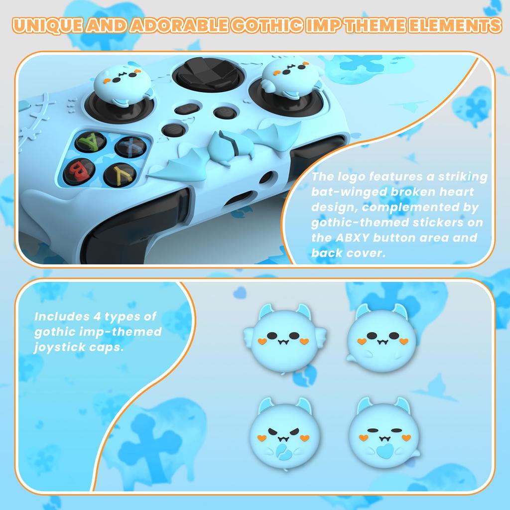 PlayVital Gothic Imp Series Cute Silicone Cover for Xbox Series X S Grip Silicone Silicone Protective Cover for Xbox Core Protective Includes Thumb
