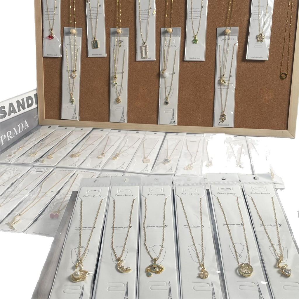 Non-Fading Gold Titanium Steel Necklace with 30-Day Return Policy - Perfect for Night Stalls and Gift Exhibitions