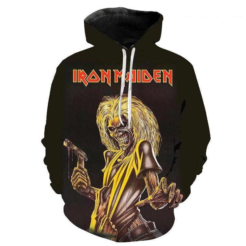 Neuer Klassischer Gothic Vintage Horror Totenkopf 3D Druck Hoodie Neue Mode Herren Sweatshirt Oberteile Hip-Hop Harajuku Herren Herbst Pullover