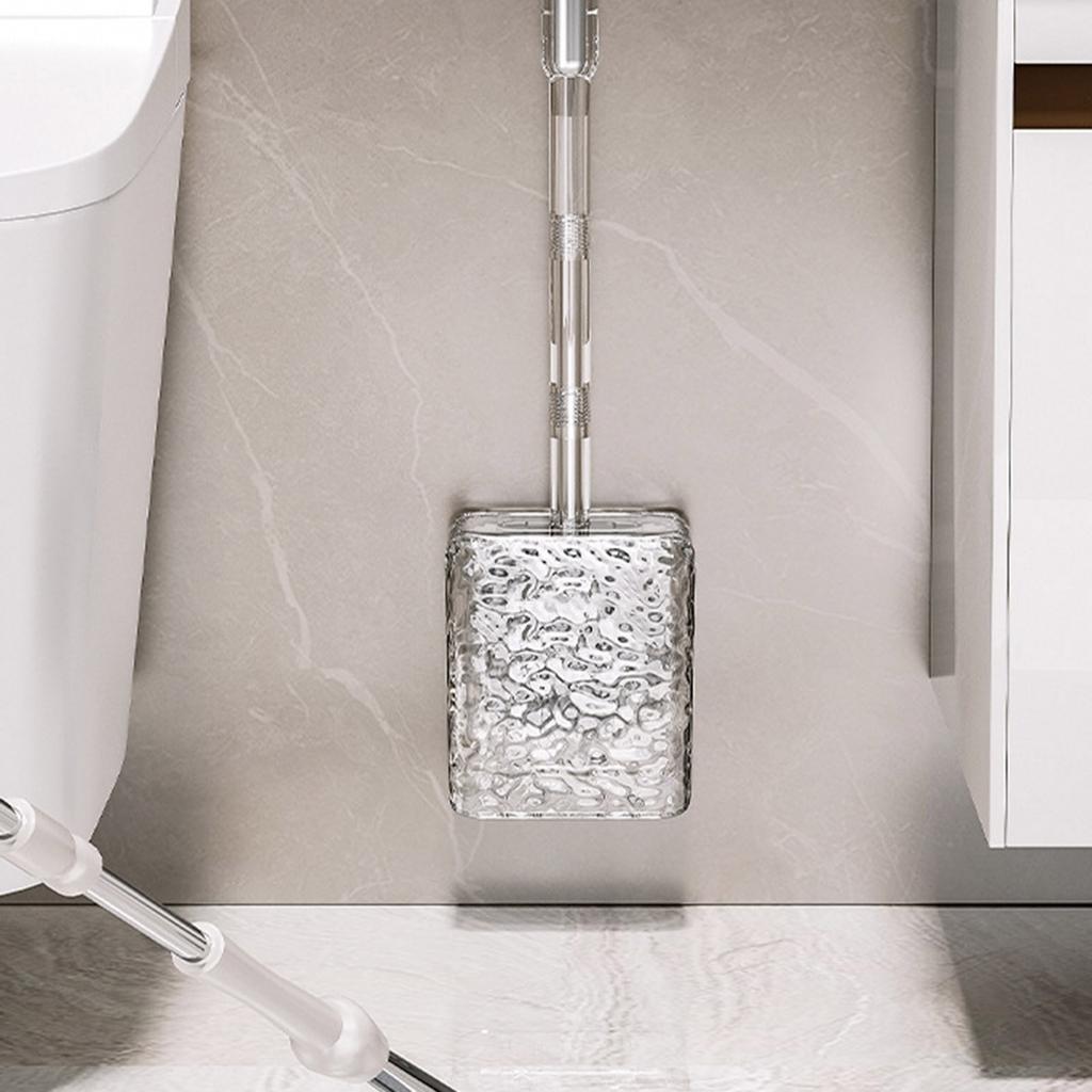 Toilet Brush Deep Cleaner Silicone Toilet Brushes with Flexible Bristles Toilet Brush with Quick Drying Holder Set
