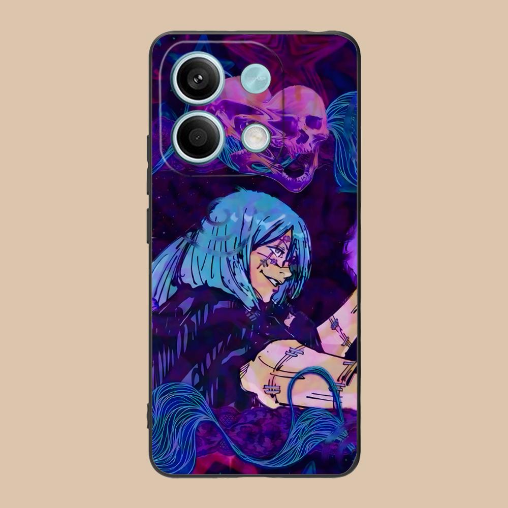 JJK Mahito Phone Case for POCO F8 F7 F6 F5 F4 F3 F2 Pro GT C75 C71 C65 C61 C40 Pro Ultra Soft TPU Shockproof Cover