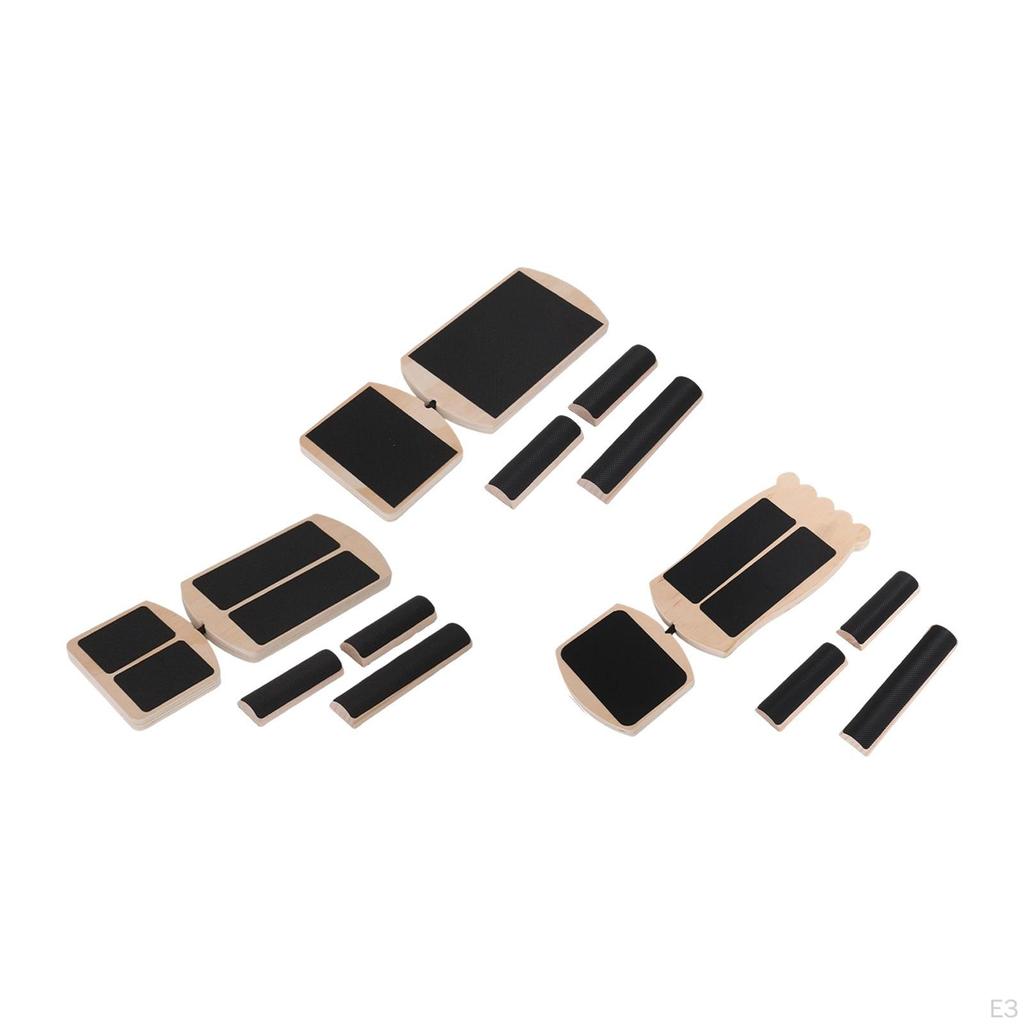 Single Board Ankle Balance Anti Slip Wooden Exerciser Foot Strengthener for Home Indoor