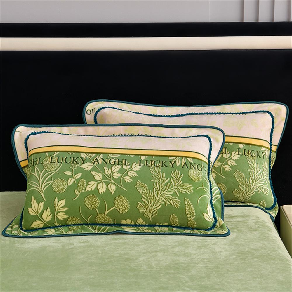 Light Luxury Milk Velvet Four-Piece Set Autumn Winter Warm Thicken Anti-static Duvet Cover Bed Sheet Pillowcase King Bedding Set