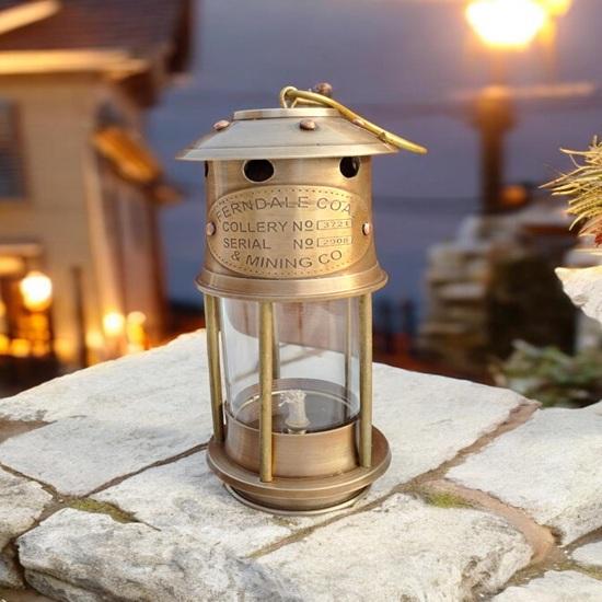 Brass Miner Oil Lantern 17.78 Cm Nautical Maritime Home Office Decor Tabletop Shelf Decoration Living Rooms, Studies Thoughtful Gift