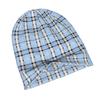 Cute And Trendy Blue Plaid Pattern Classic Knit Hat for Adults Available In Versatile Tones Ideal for Subtle Styling During Cool Days Or Relaxed Seaso