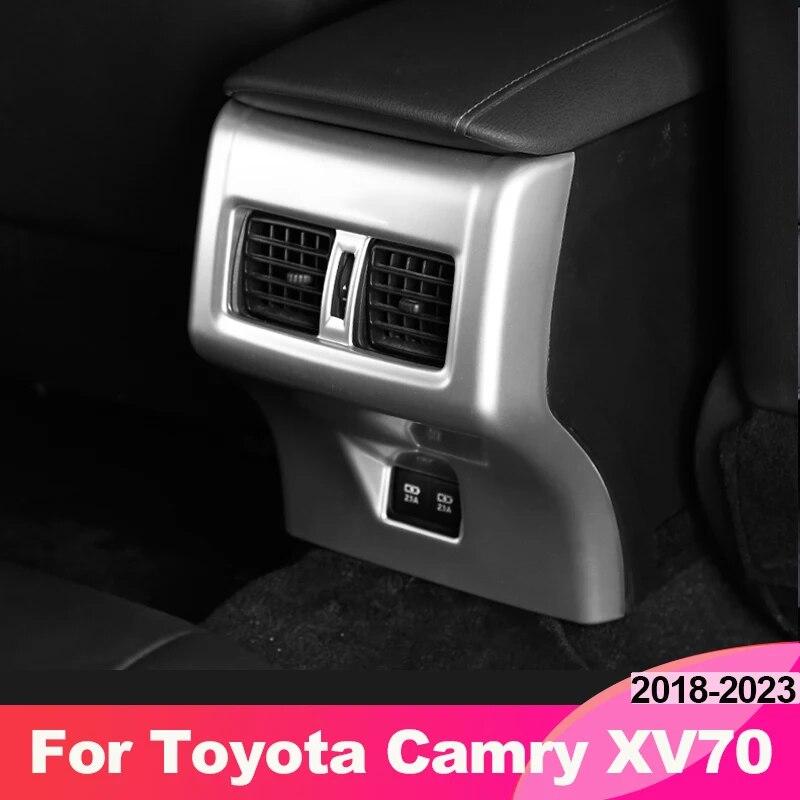 

Для Toyota Camry 70 XV70 2018 2022 2023 ABS карбоновый задний воздуховод автомобиля, вентиляционная накладка, аксессуары для защиты от ударов