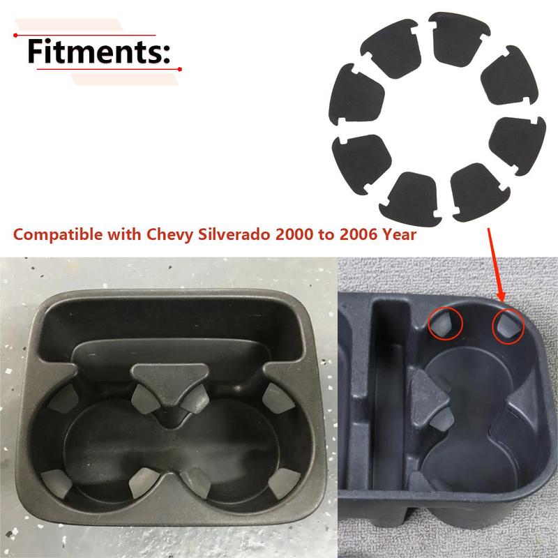 

8 Pcs Center Console Cup Holder ert Flaps Set For Chevrolet Tahoe 2000 2001 2002 2003 2004 2005 2006