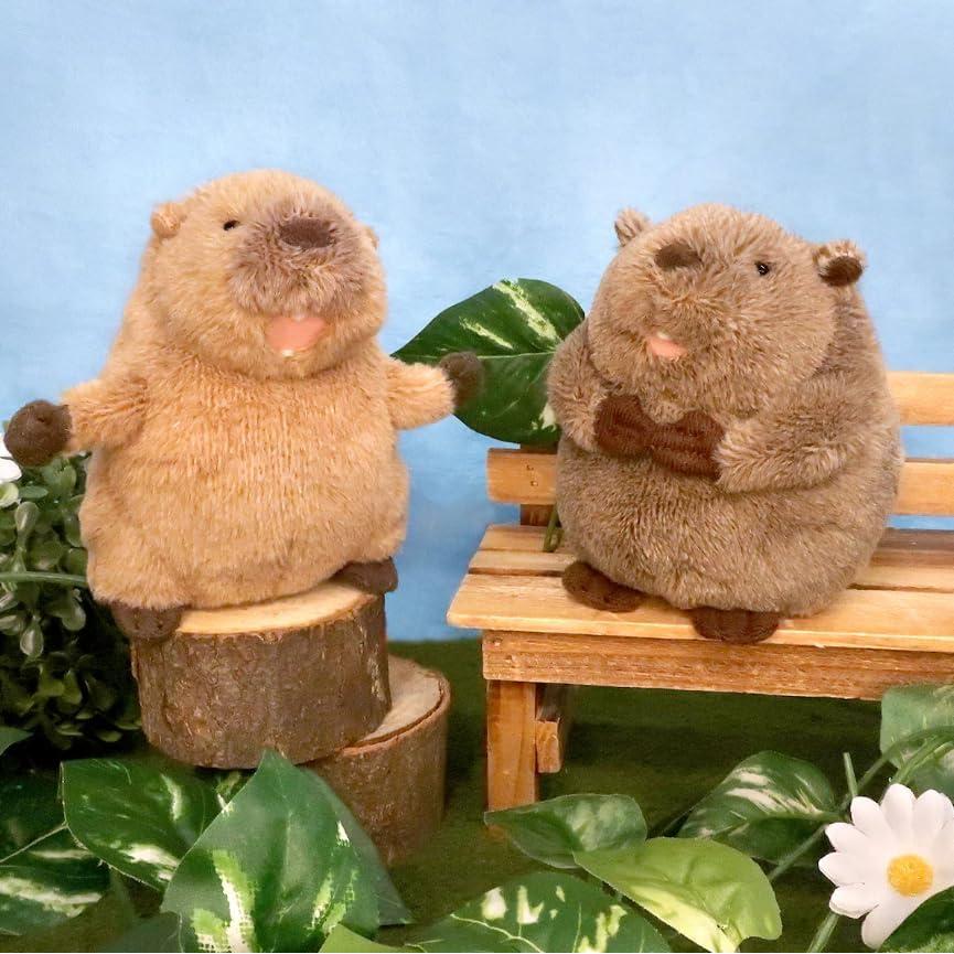 Continent Walk Pochamaru Plush S Marmot, Ages 6+, Approx. 19cm Tall