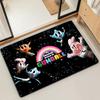 Cartoon W-World Of G-GumballS Door Mat Bath Microfiber Decorative Versatile Flannel Floor Mat Quick Dry Absorbent Non-slip Sole
