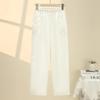 Summer Embroidery Women's Pants Stretch Casual Waist Office Outdoor Pant Breathable Cool Clothing