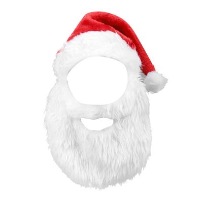 New Adults Ball Plush Christmas Hat For Unisex Funny Santa Beard Pom Pom Red Beanie Banquet Party Xmas Decoration Gift Cap