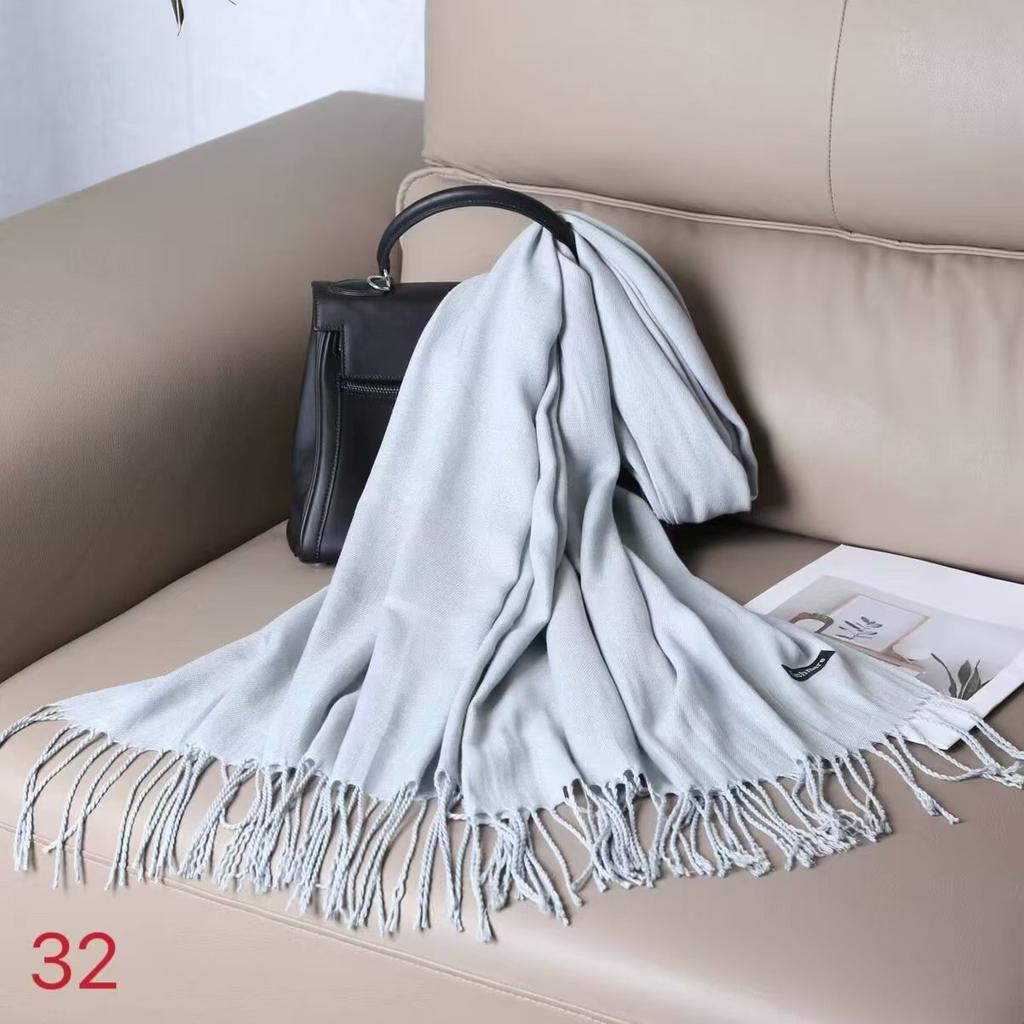 Damen Schal aus einfarbigem Imitationskaschmir, Damen einfarbiger warmer Schal, Stola, Winter Jahresversammlung Geschenk Schal