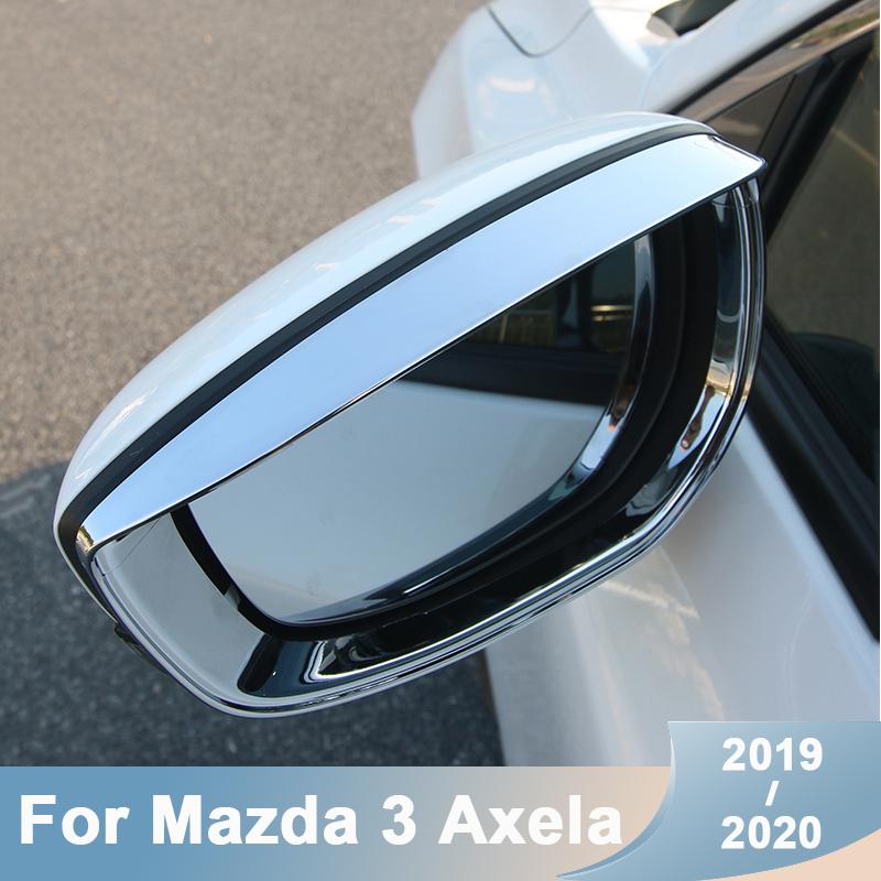 ABS Chrome Espelho Retrovisor Do Carro À Prova De Chuva Capa De Sobrancelha Capa De Lâmina De Chuva Para Mazda 3 Axela Acessórios Exteriores