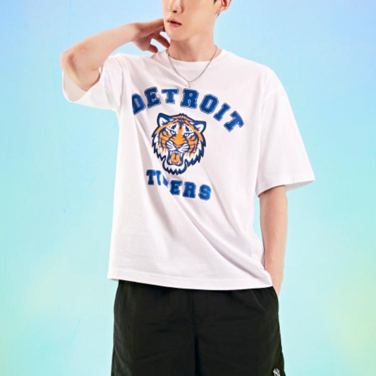 New MLB Drop Shoulder Sleeve T-Shirt Unisex White 3ATSC2023-46WHS