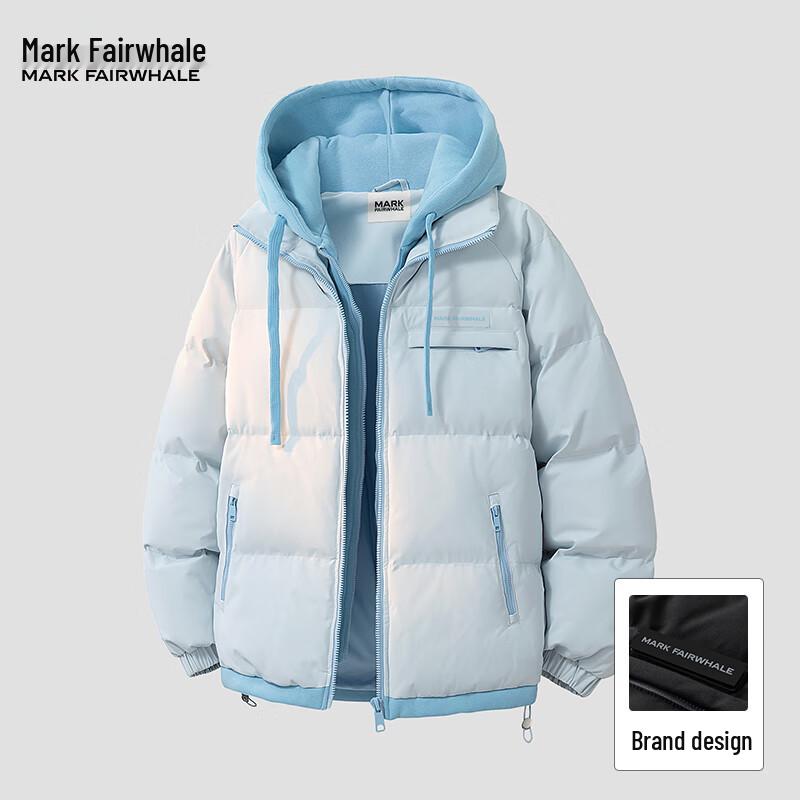 Mark Fairwhale Men's Faux Two-Piece Hooded Padded Jacket