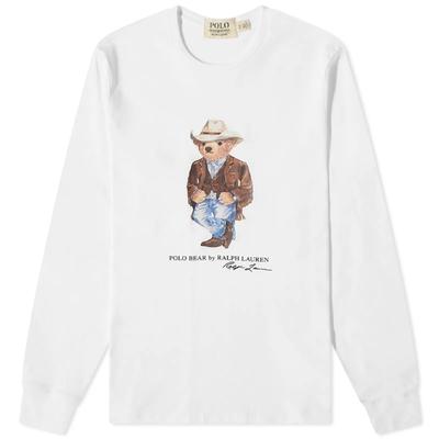 Polo Ralph Lauren Mikina s dlouhým rukávem s potiskem loga Polo Bear Pánská mikina Bílá 710858026-001