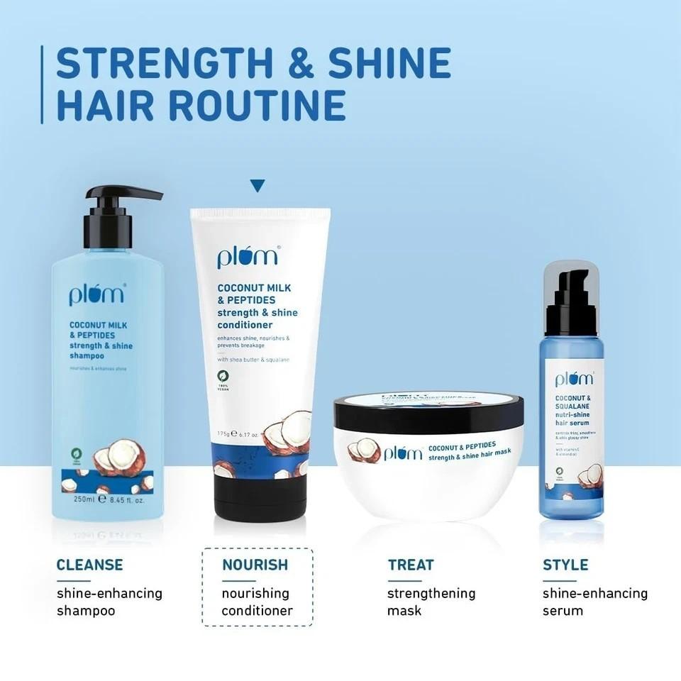Plum Coconut Milk & Peptides Conditioner For Soft, Shiny Hair (175 g)