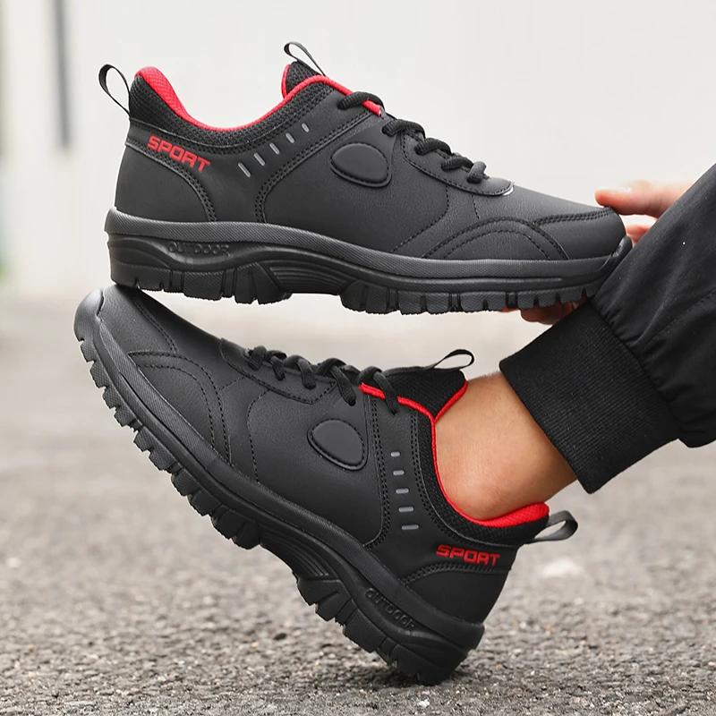 Men's Outdoor Camping Walking Shoe Classic Waterproof Wear-resistant Work Shoes New Style Anti Slip Breathable Lace Up Sneakers