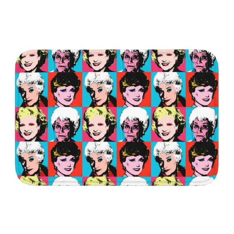 

Paillasson personnalisé Pop Art Golden Warhol, antidérapant, pour entrée, bain, cuisine, porte, chambre à coucher, balcon, tapis, repose-pie 40cm x 60cm