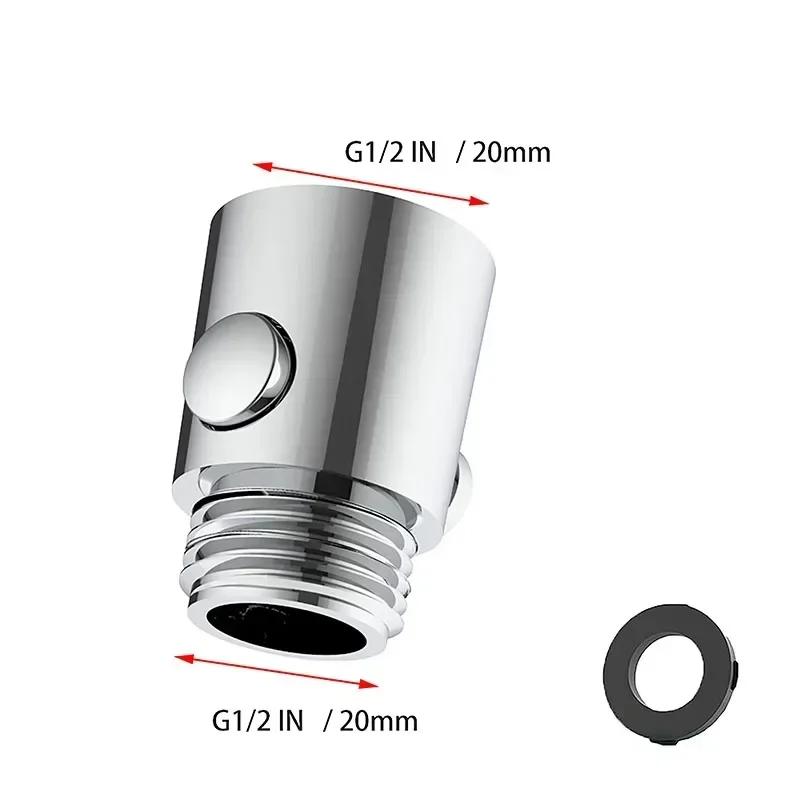 

Useful ABS Sprayer Shut-Off Switch Shower Head Arm Diverter Flow Regulator Shut-Off Valve Water Stop Valve Shower Accessories срібний