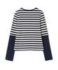 MILLO WOMEN Striped Warmer T-Shirt [Navy]