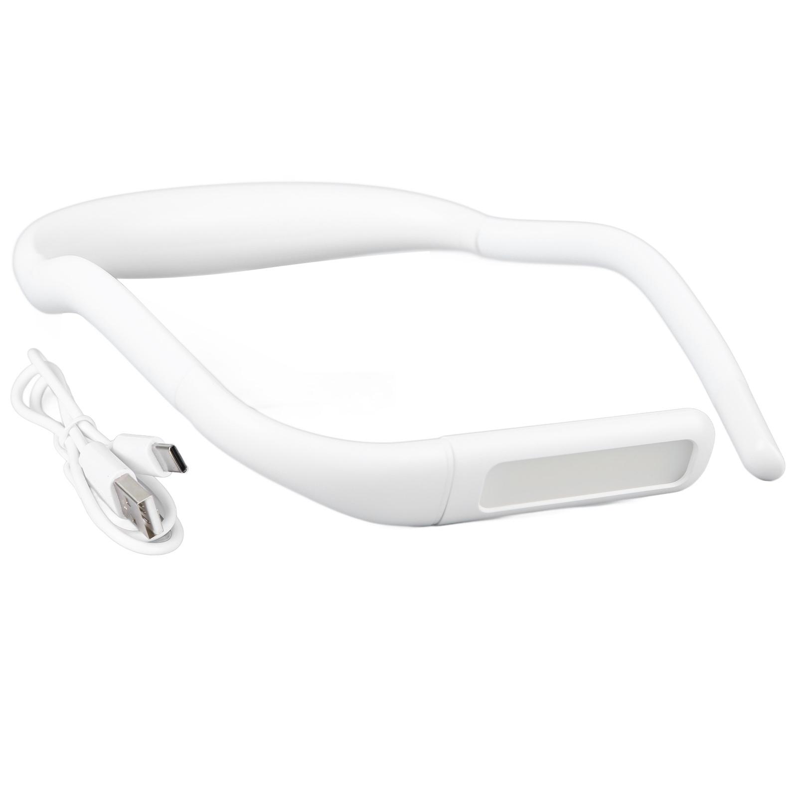 

Светильник для чтения на шее, цвет, яркость, регулируемый, гибкий, без помощи рук, светодиодный светильник для чтения книг для кемпинга белый