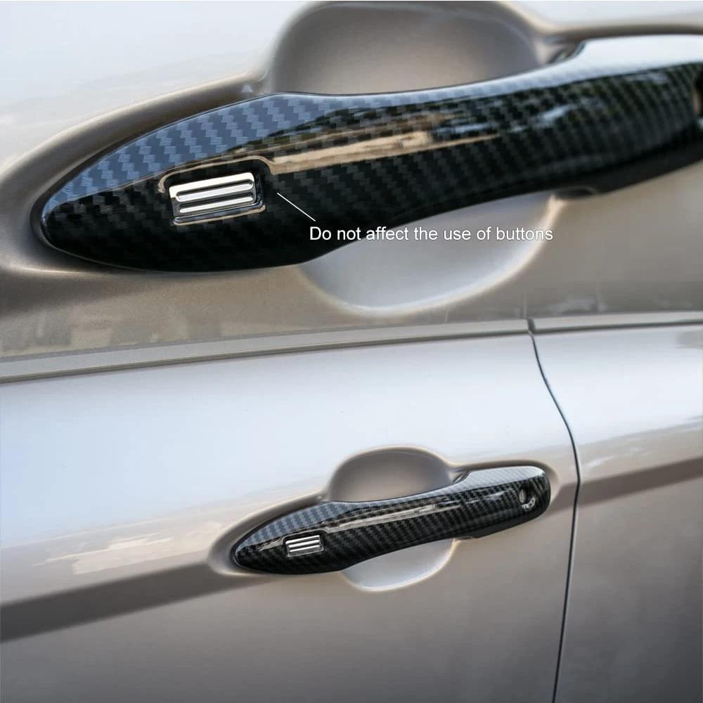 4x for Toyota Yaris Cross Hybrid 2025 2025 XP210 Sticker 2025 2020 Carbon Fiber Car Door Handle Cover Trim Styling Accessories