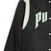 Puma Letter Single Button Casual Sports Long Sleeve Baseball Jacket Unisex Jackets Black 626147-01