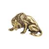 Antique Bronze Strong Lion King Statue Vintage Copper Tiger Lion Leopard Sculpture Ornaments Animal Tea Pet Figure Desktop Decor