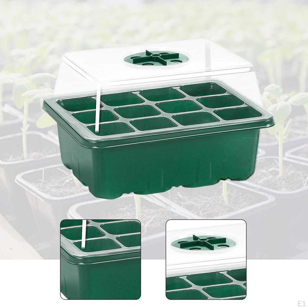 10 Pieces Plant Starter Tray Seedling Starting Reusable Vented Indoor Propagation Sprouters
