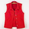 Color Denim Vest Women's Spring Summer Short Style Big Pockets All-match Net Celebrity Trend Is Thin and Cut Shoulders