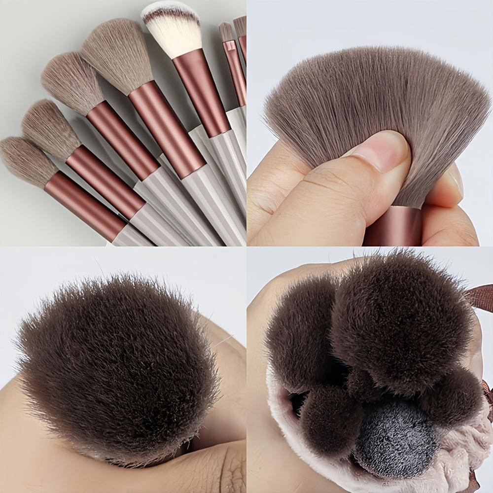 13-Piece Professional Makeup Brush Set with Soft Synthetic Bristles and Linen Bag