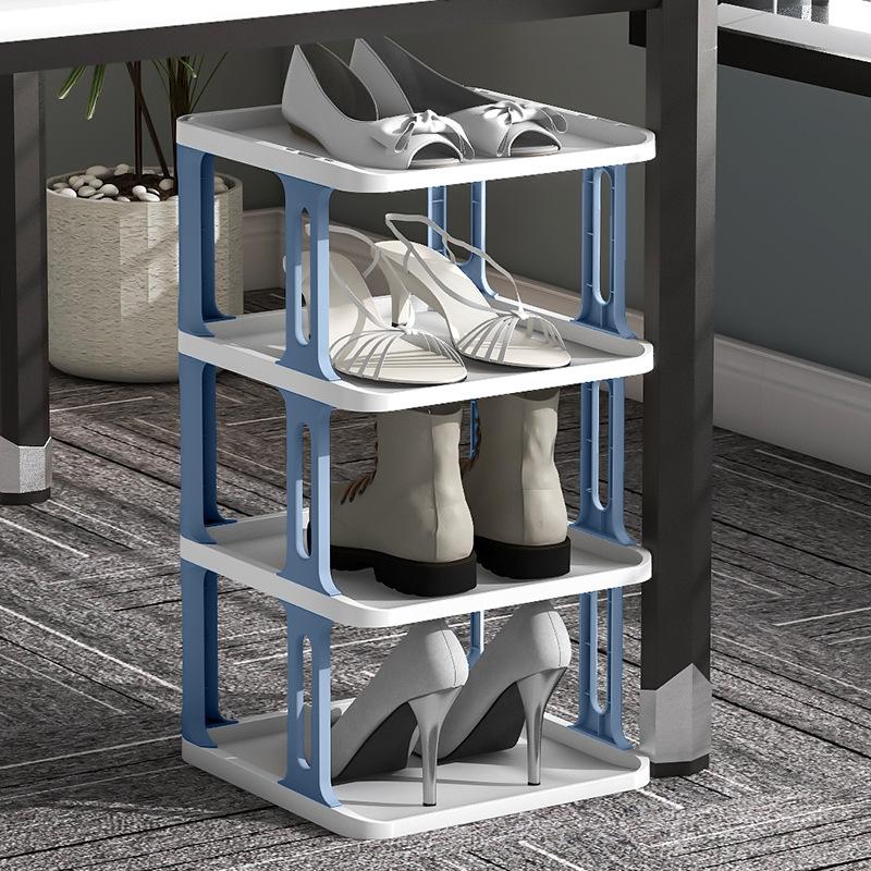Multilayer Shoe Rack Stackable Shoe Hanger Dormitory Door Storage Rack Storage Shoe Cabinet Assembled Shoe Hanger Save Space