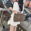 New cowhide leather tote bag small square bag high-end portable shoulder messenger bag women's bag