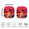 2-Piece Car Sunshade - Coconut Grove Design for Summer Heat Insulation