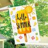 1pc Welcome Summer Garden Flag Popsicle Garden Courtyard 3-28X40 Inch Garden Decoration Double S, Home Decoration, Yard Decoration, Outdoor Decoration