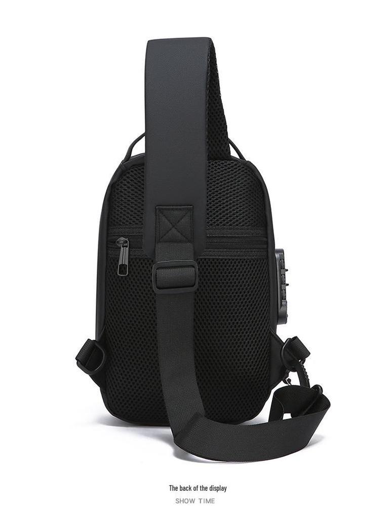 Men's Anti-theft Chest Bag with Buckle - Trendy Crossbody for Outdoor Sports & Cycling