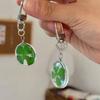 Elegant Four Leaf Clovers Hanging Charm Beautiful Large Four Leaf Clovers Pendant Keyrings Delicate Keychain Accessory