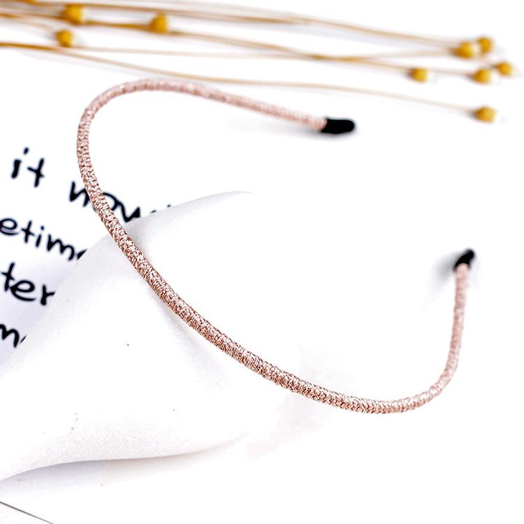 Women Classic Black Brown Plastic Headbands Thin Plain Matt Bright Color Hairbands Non-slip Hair Hoop For Daily Wear