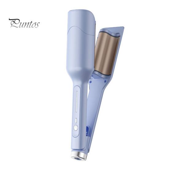 

28MM Egg Roll Плойка для завивки 3 температури, регульована французька хвиля, плойка для волосся Швидке нагрівання Електрична щипка для волосся Waver Жіноча паличка для завивки хвилястого волосся EU синій